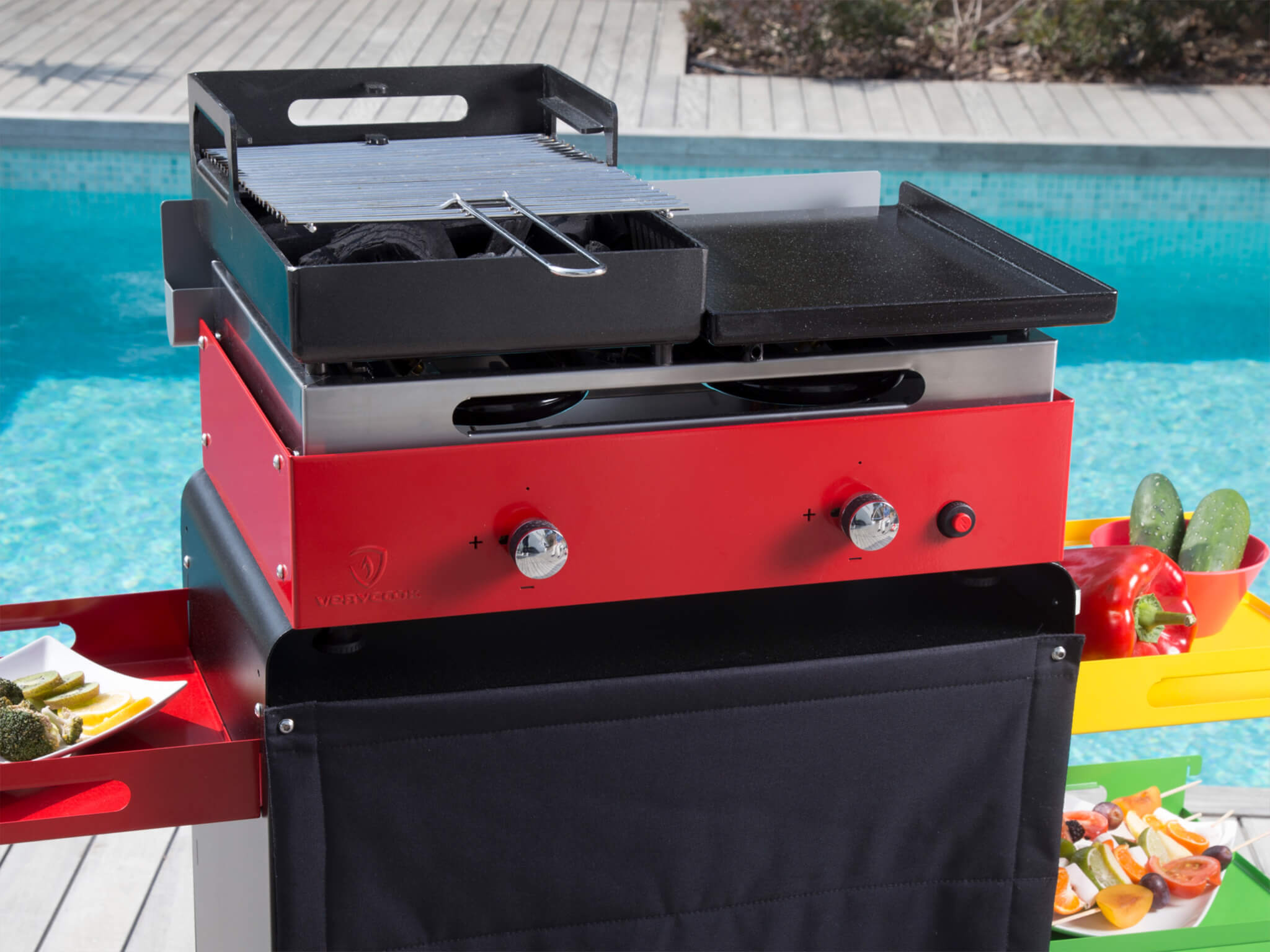 Barbecue Combi Grill à gaz et à charbon de bois |  | Magasin en  ligne pour vos achats à bas prix